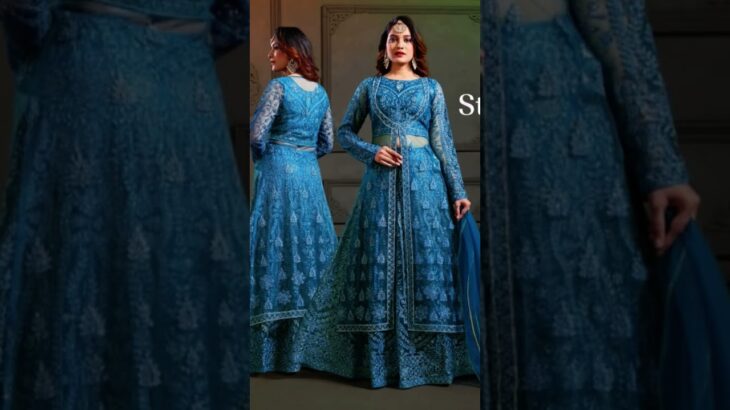 Net  crop top with jacket #fashion #indianfashion #dress #croptop #trendingshorts