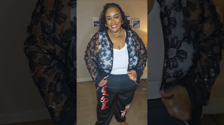 SHEIR FLORAL SEQUINS JACKET #divateetee #plussizefashion #sheinforall #shein #SHEINCURVE #style