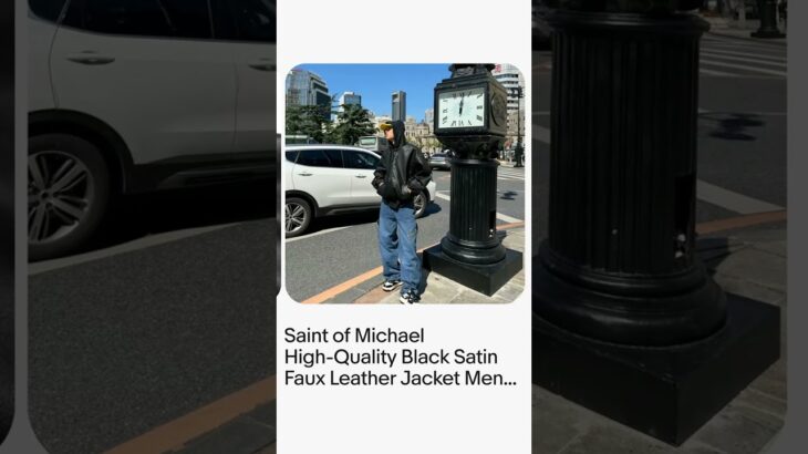 Saint of Michael High-Quality Black Satin Faux Leather Jacket Men’s Hooded Coats