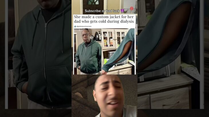She Made A Custom Jacket For Her Dad Who Gets Cold During Dialysis.