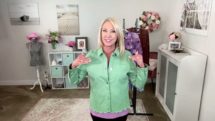 Susan Graver Color Denim Jacket with Soutache on QVC