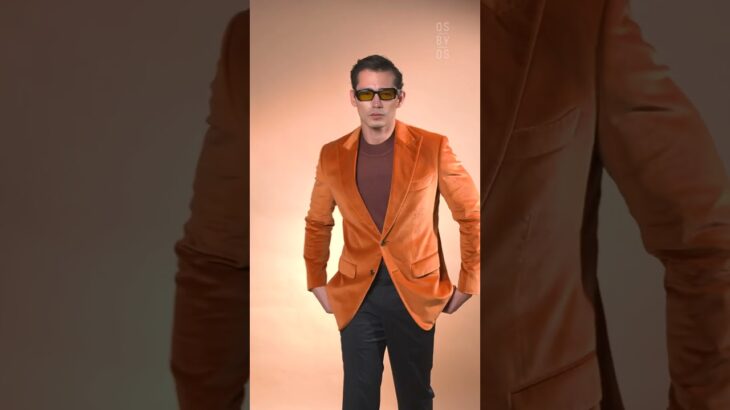 Tangerine velvet jacket for the evening #osbyos #bespoke #menswear