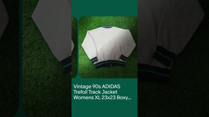 Vintage 90s ADIDAS Trefoil Track Jacket Womens XL 23×23 Boxy Beckenbauer