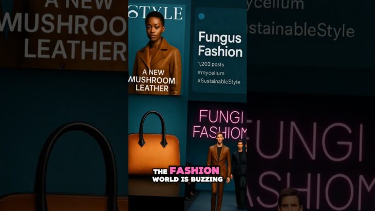 Would you wear a mushroom leather jacket or handbag? #MushroomLeather #SustainableFashion