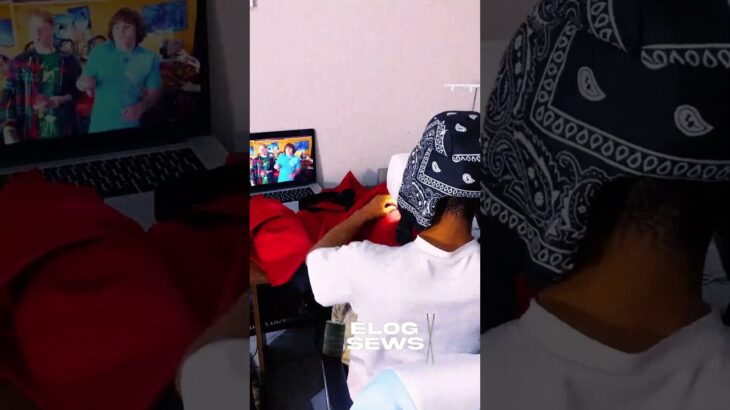 You never know who’s watching #howtosew #sewing #jacket #hoodie #denim #lilyachty