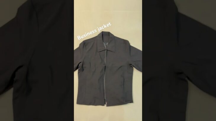 Zity black business (executive) jacket with collar and zip