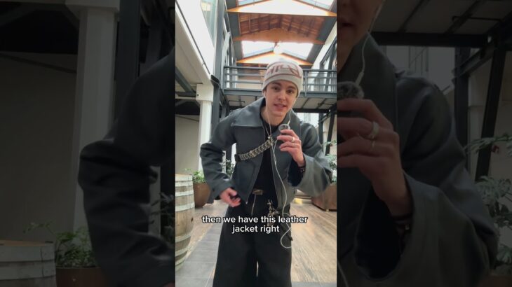 この自作のレザージャケットやばいな#fashion #ファッション #ootd