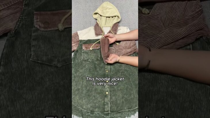 #hoodie #jacket #button #colorblock #OOTD #womenfashion #fok