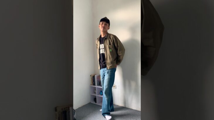 paling aman emg pake work jacket sih🤓 #outfit #fashion #ootdguide