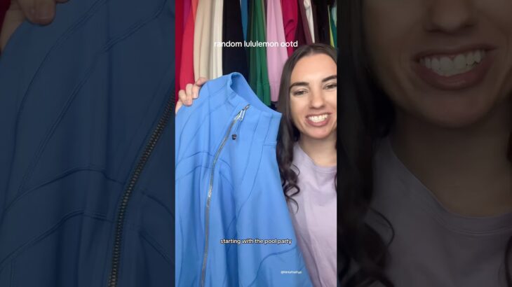 starting with the define relaxed fit jacket in pool party 💙 #hintofnattyp #lululemon #lululemonootd