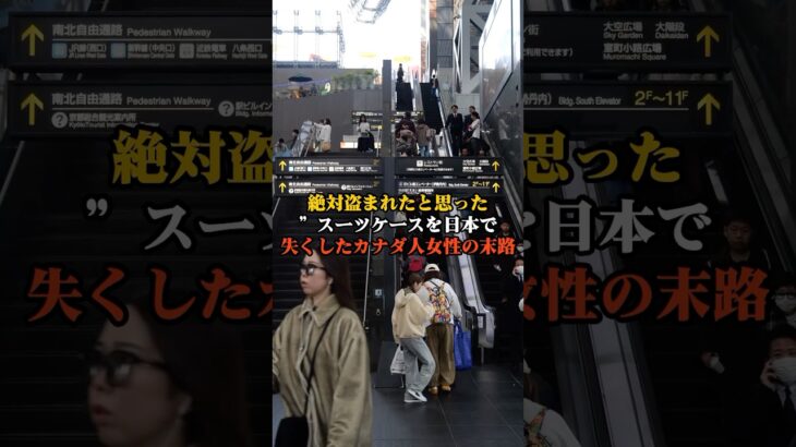 絶対に盗まれたと思ったスーツケースを日本で無くしたカナダ人女性の末路 #海外の反応