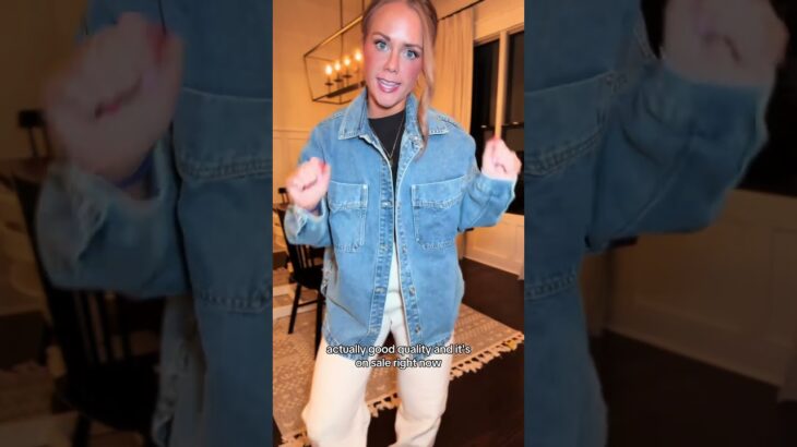 5ft Tall & True Small | Oversized Fit | LOVE This Denim Jacket! #denim #OOTD