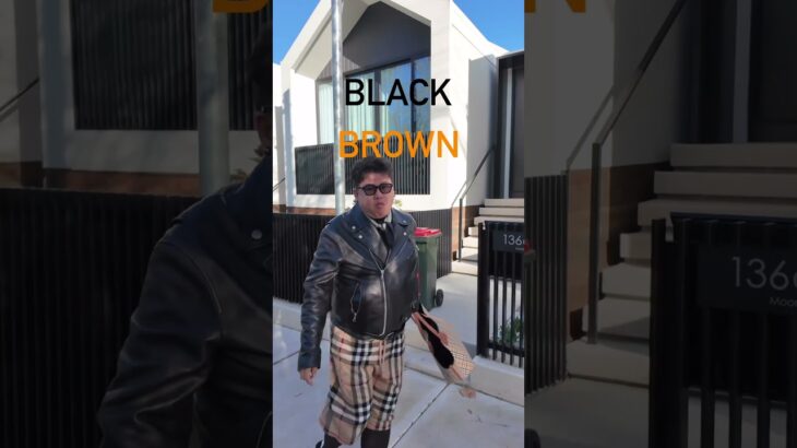 BLACK BROWN #whattoweartoday pants bag @burberry jacket @palmangels socks @temu shoes @foot_industry