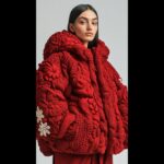 Bold and Cozy: Artistic Red Puffer Jacket Showcase #style #fashion #pufferjacket