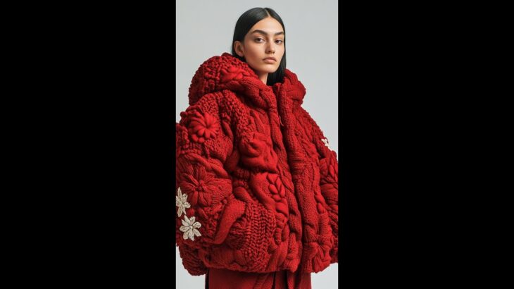 Bold and Cozy: Artistic Red Puffer Jacket Showcase #style #fashion #pufferjacket