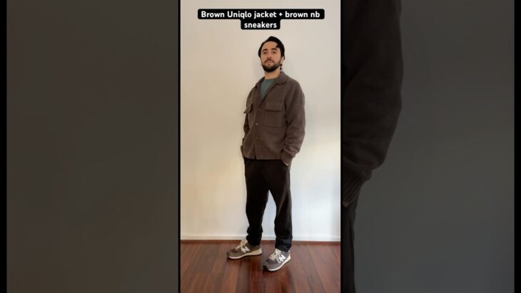 Brown jacket sneaker combo