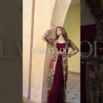 Deep Wine Traditional Printed Jacket Gown – 15% off