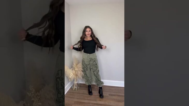 Fall date night outfit: Affleck Moto Jacket (S-3XL) + Malone Embroidered Pants + Clark Ribbed Top