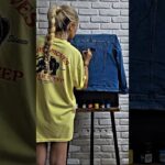 How to Paint Custom Art on Jacket | Neo Traditional Kitsune Mask & Dragon