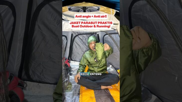 Jaket parasut praktis anti angin dan anti air #jaketparasut #jaket #jaketoutdoor #jaketwaterproof