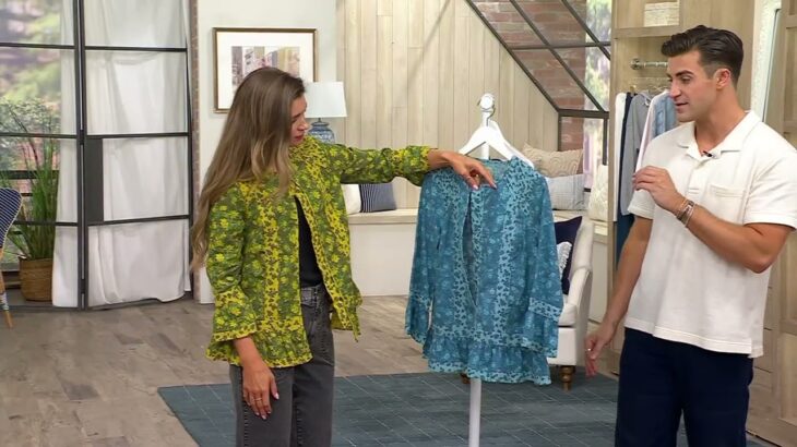 LOGO Lab by Lori Goldstein 3/4 Sleeve Crew Neck Bed Jacket on QVC