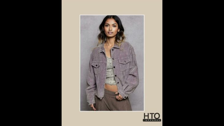 POL Button Down Corduroy Trucker Jacket