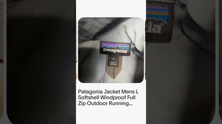 Patagonia Jacket Mens L Softshell Windproof Full Zip Outdoor Running LOGO