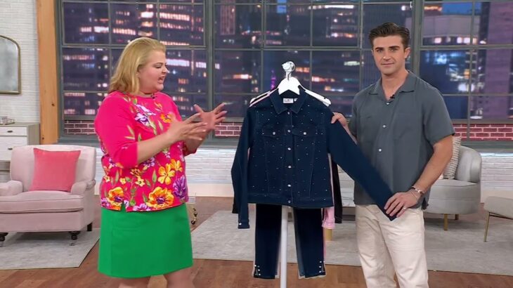 Quacker Factory Sparkle and Shine Denim Jeanne Jacket on QVC