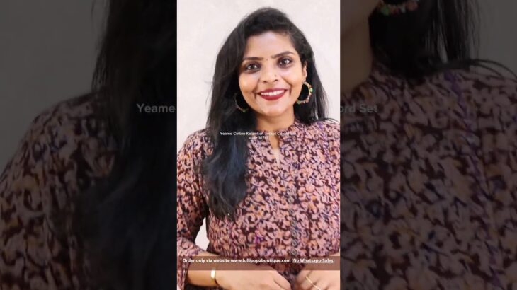 Yeame Cotton Kalamkari Jacket Co-ord Set (3piece)