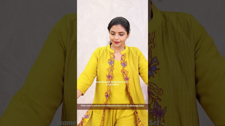 Yeame Designer Jacket Kurta Set (2piece)  Product Code(10838)