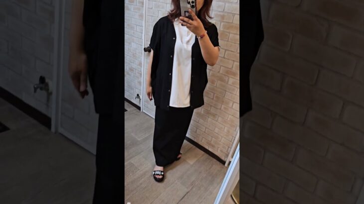 【ayane】フレンチスリーブTシャツ+麻混フレンチスリーブジャケットコーデ　#ayane #ootd #アヤン #ファッション #fashion #木更津 #コーデ #コーディネート #千葉県