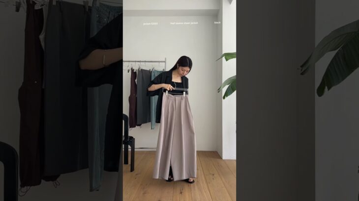 jacket-12001　ハーフスリーブ シアー ジャケット #outfitideas #fashion #shorts #lavishgate #ファッション #シアージャケット #ジャケット