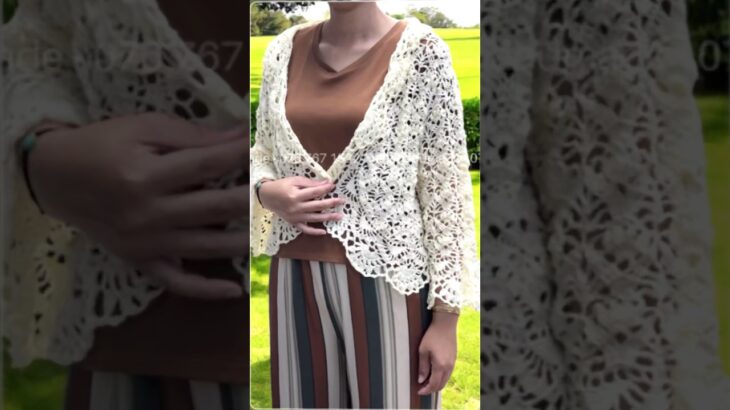 Áo khoác tiểu thư handmade/ Crochet lady jacket