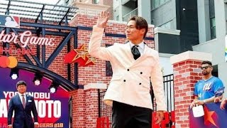 ✨⚾️🧥 山本由伸、白ジャケットで初の球宴レッドカーペット登場！「ふだんなかなか着れないようなものを選びました」🌟🎤📸