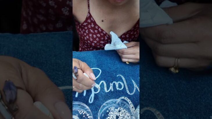 Custom hand painted and blinged bridal jacket