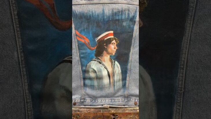 DAY THREE OF PAINTING A JACKET FOR CONAN GRAY’S TOUR 🦴⚓️ @ConanGray