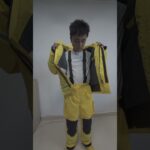 EN469 standard firefighter gear jacket with pants Light yellow #firefighting