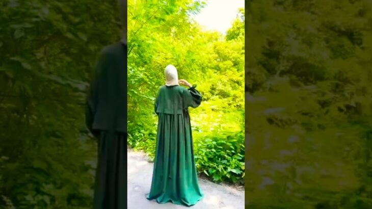 Green 💚 colour abaya with jacket ✨#viral #womensfashion