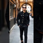 Men’s Vintage Casual Solid Stand Collar Button Jacket#mensfashion #menswear #jacket #ootd #fypシ