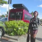 Shopping in BLACK & BURGUNDY LEATHER OUTFIT.. – Boots ,Gloves ,skirt and jacket – ALDO IN ALDI