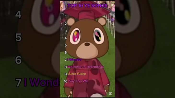 Top 10 Kanye West Songs #rap #kanyewest #top10 #graduation #yeezy #bully