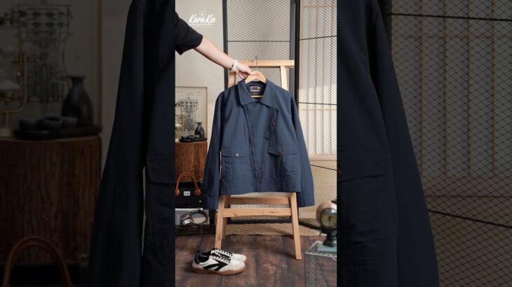 🎥【UNPACKING】アウトドア機能　薄手ナイロン斜めジッパージャケット