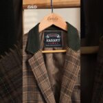 🎥【UNPACKING】襟・肘コーデュロイ　ウール混紡チェック柄テーラードジャケット