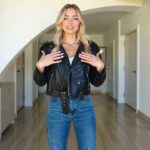 Vintage 90s First Brand Black Leather Women’s Medium Motorcycle Jacket