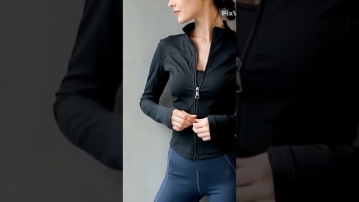 Women Sport Jacket Zipper Yoga Coat Clothes Quick Dry Fitness Jacket Running Hoodies Thumb Hole