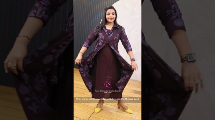 Yeame Cotton Jacket Kurta Set 3piece Product Code 11011