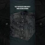 Yeezy Gap Black Denim Jacket Made in China Opening
