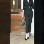 ビジネススーツ ジャケットandスカートandパンツ3点セット（2color） A0860