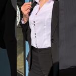 ビジネススーツ ジャケットandスカートandパンツandシャツ4点セット A0859