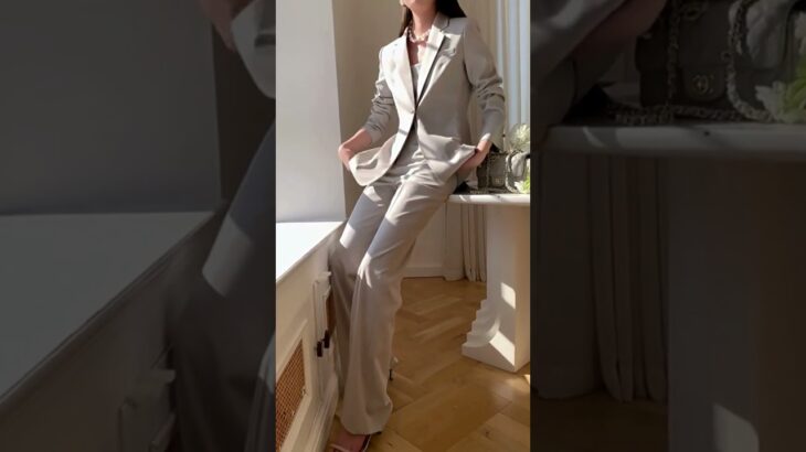 ジャケットandパンツorワンピース セットアップ（3color） A0961